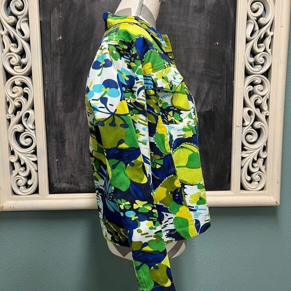 Choices Vibrant Green and Blue Jacket - Picture 7 of 10